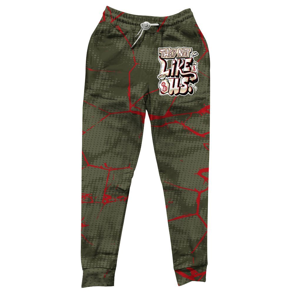 Sweatpant To Match Low OG Medium Olive 1s - Dislike Us Graphic All Over Print