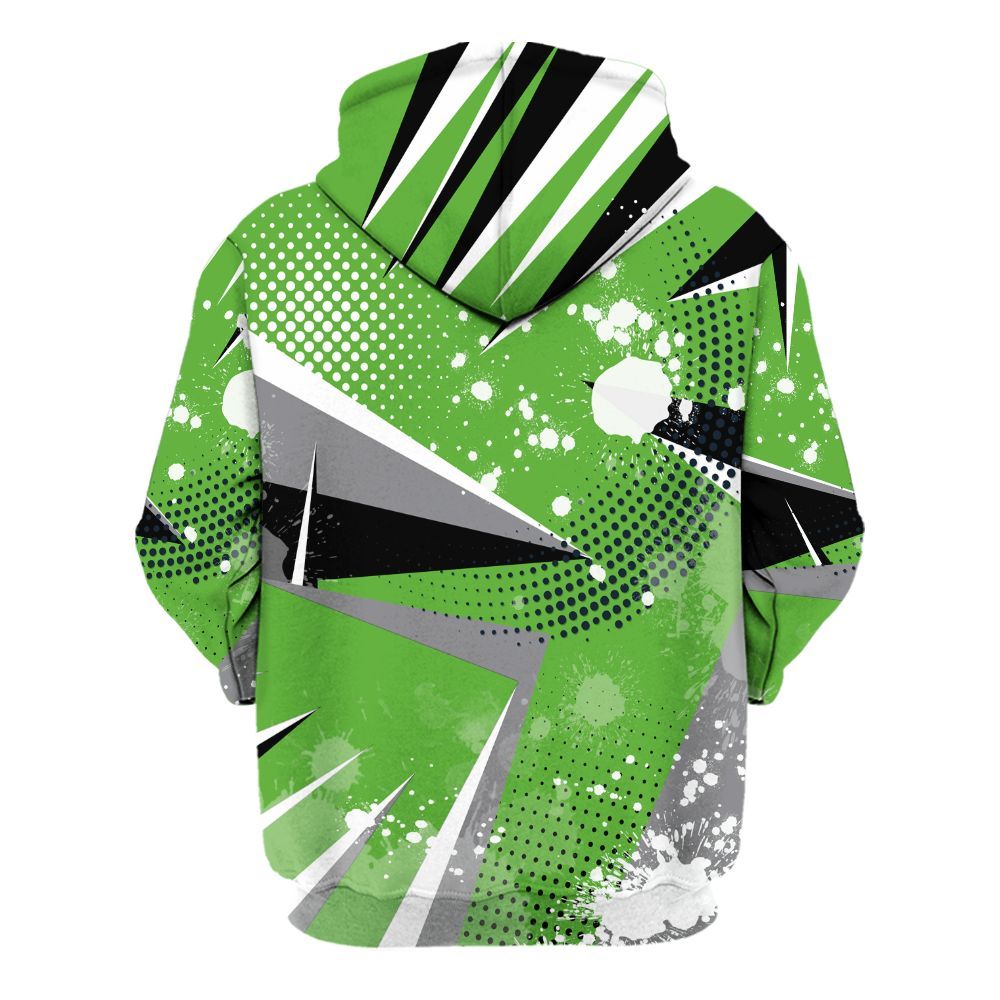 Hoodie To Match Retro Green Bean 5s - Poly Trust No One Dripping All Over Print