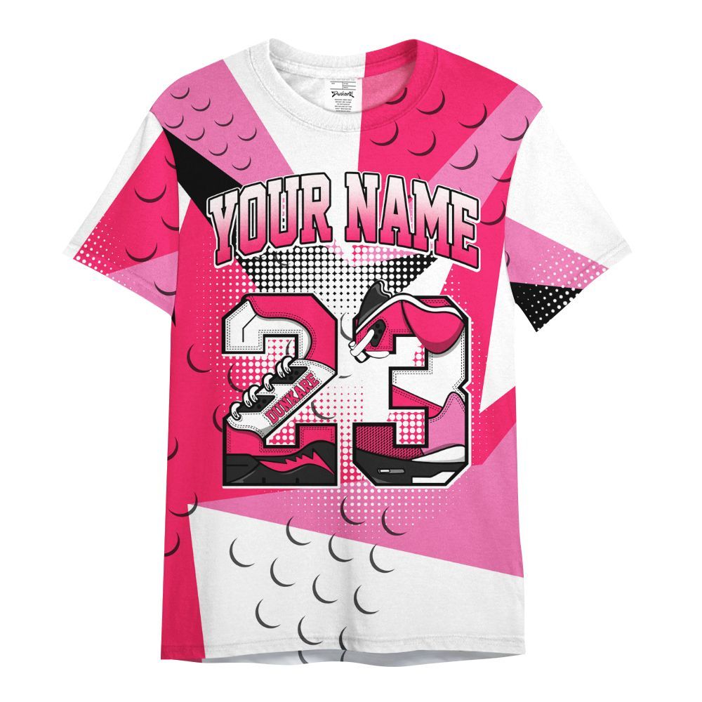 Shirt To Match Air VaporMax Plus Triple Pink - Poly Custom Name Number 23 5s All Over Print