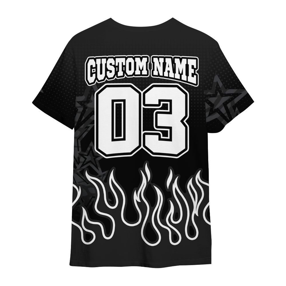 Shirt To Match Black Cat 3s - Allen Answer Unique Fire Custom Name All Over Print