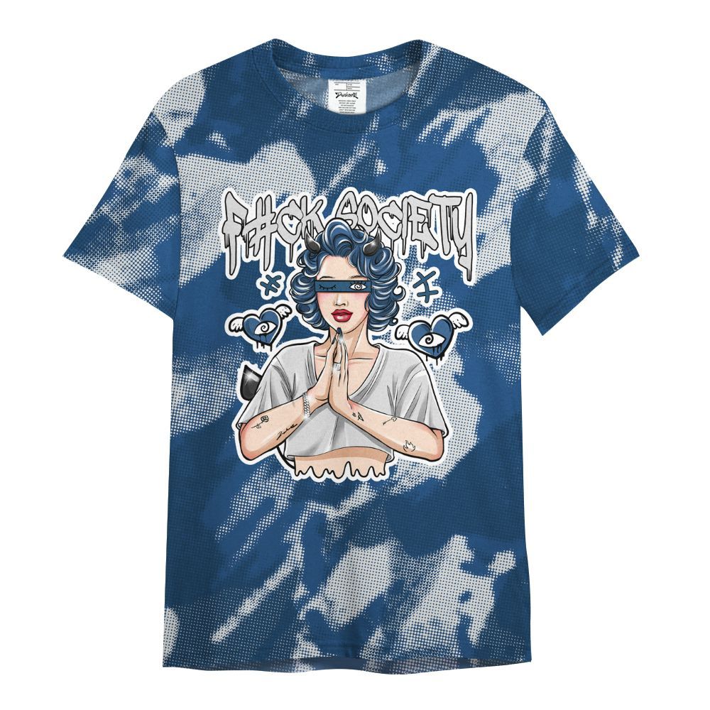 Shirt To Match High OG Midnight Navy 1s - F#ck Xociety Halftone All Over Print