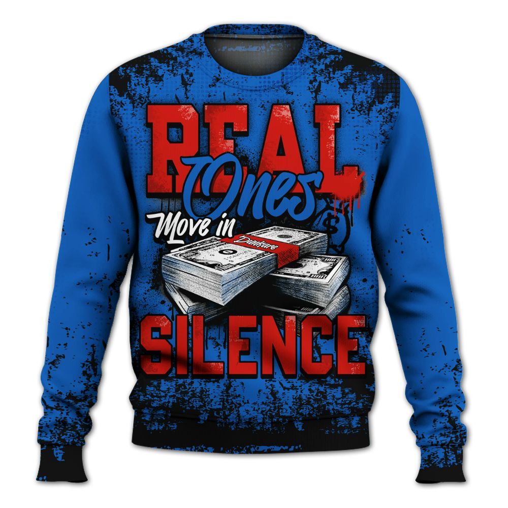 Sweatshirt To Match Kobe 6 Game Royal - Move In Silence Money Street Retro All Over Print