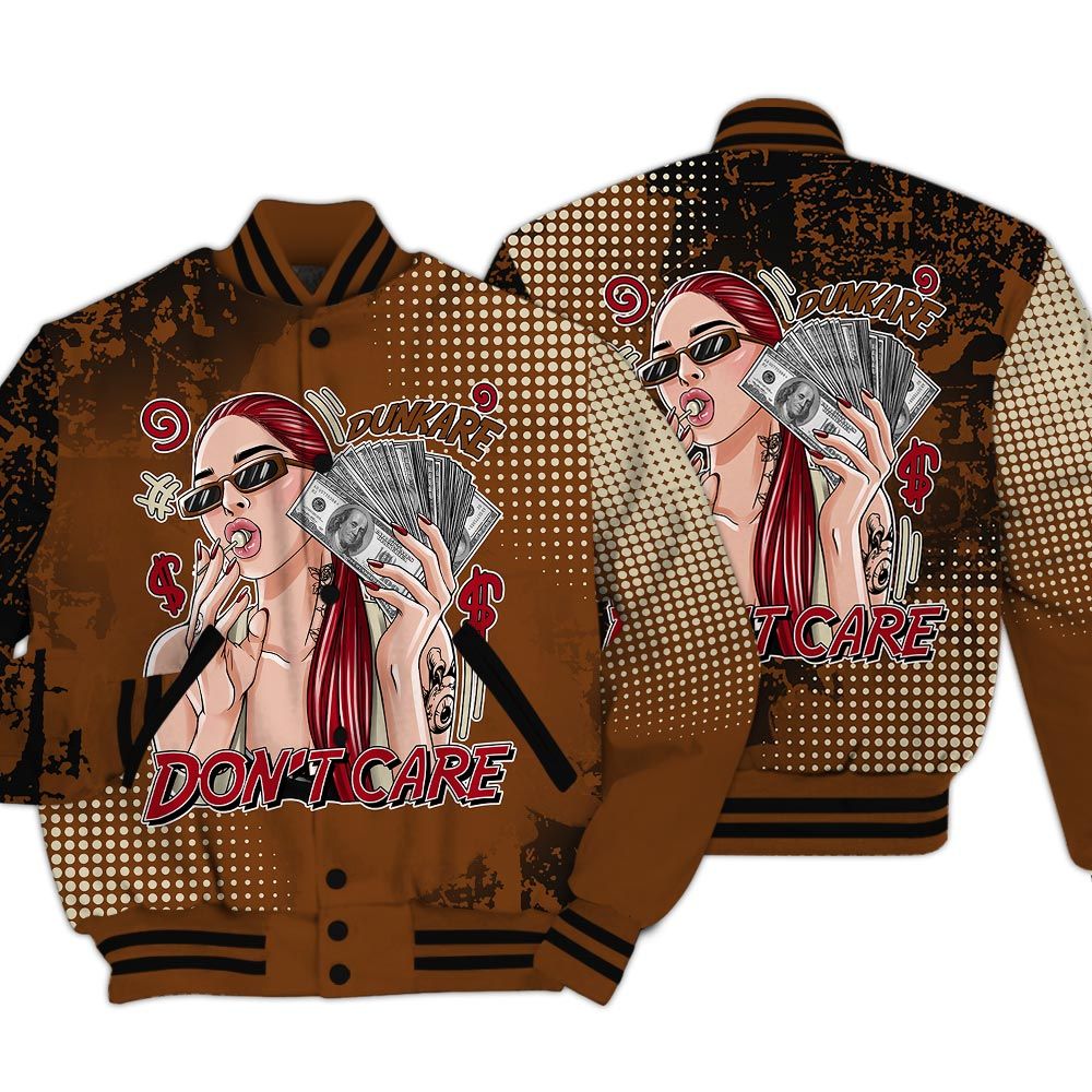 Varsity Jacket To Match Archaeo Brown 5s - IDC Unique Glitch Dot Varsity Jacket Unisex