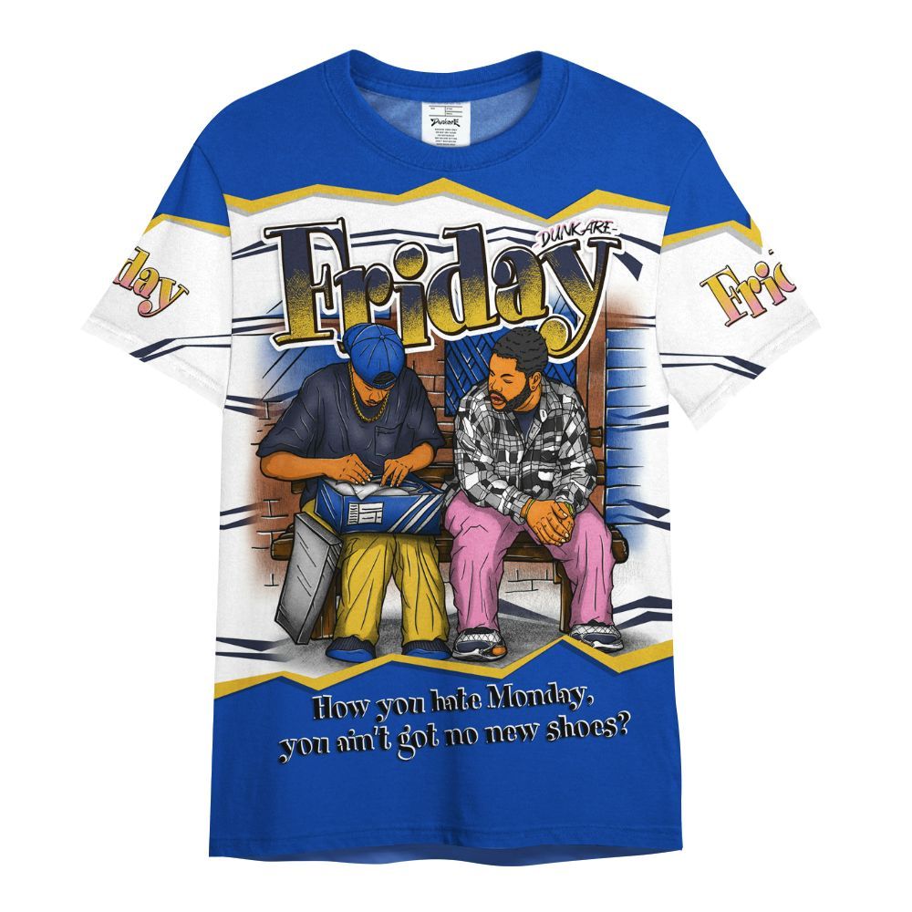 Shirt To Match Brazil Racer Blue Yellow 3s - Friday Movie 90s TV All Over Print
