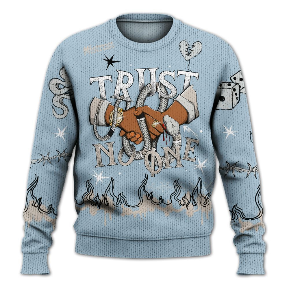 Sweater To Match High OG Alaska 1s - Trust No One Snake-Bite Doodle Crayon Graphic