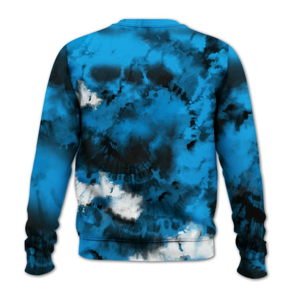 Sweatshirt To Match Black University Blue 2022 13s - God Blessed Tie Dye All Over Print