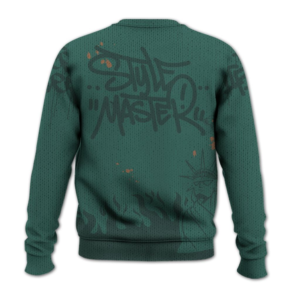 Knitted Sweater To Match Low OG Oxidized Green 1s - Graphic Fck Around Find Out