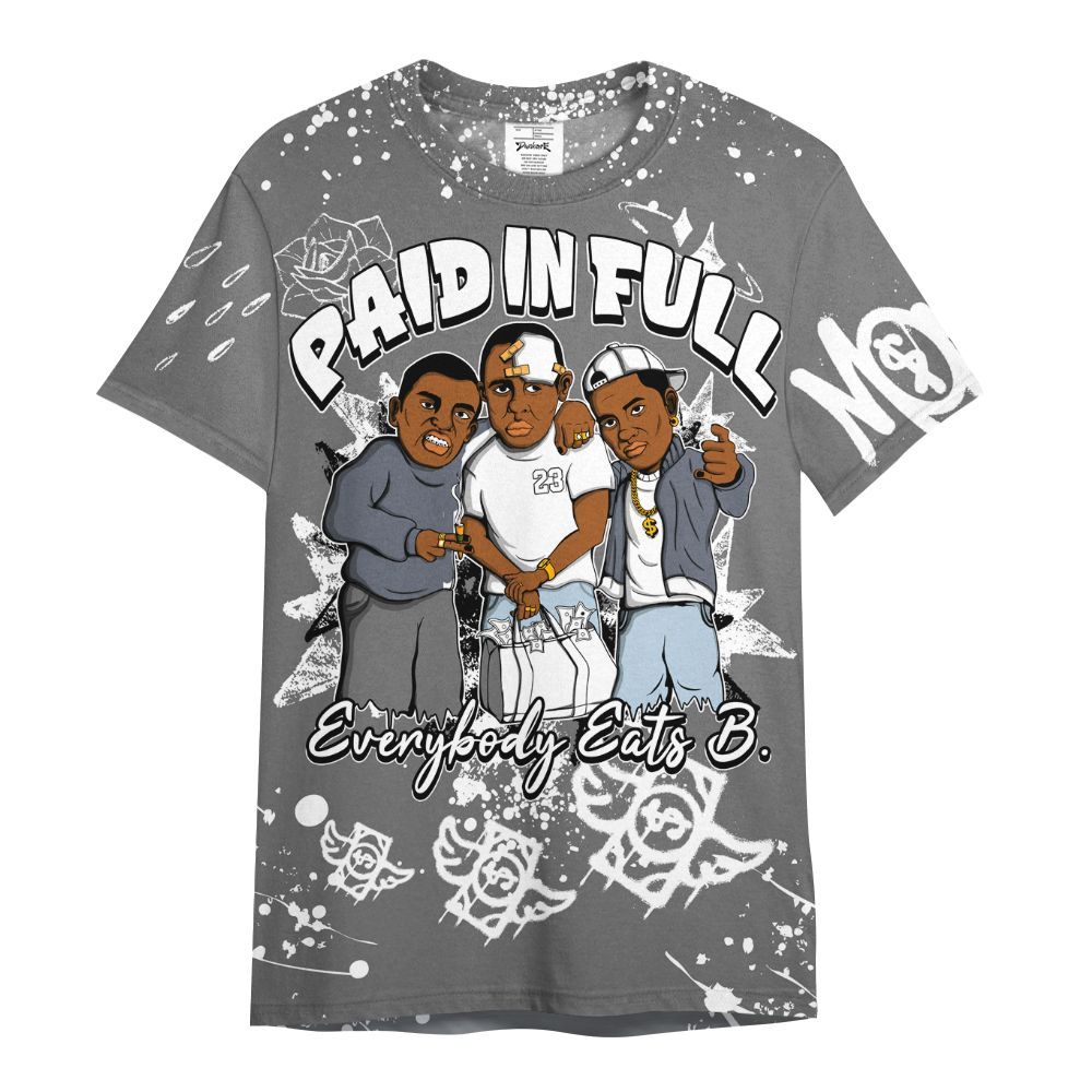 Shirt To Match Cool Grey 6s - Everybody Paid In Full Crayon All Over Print
