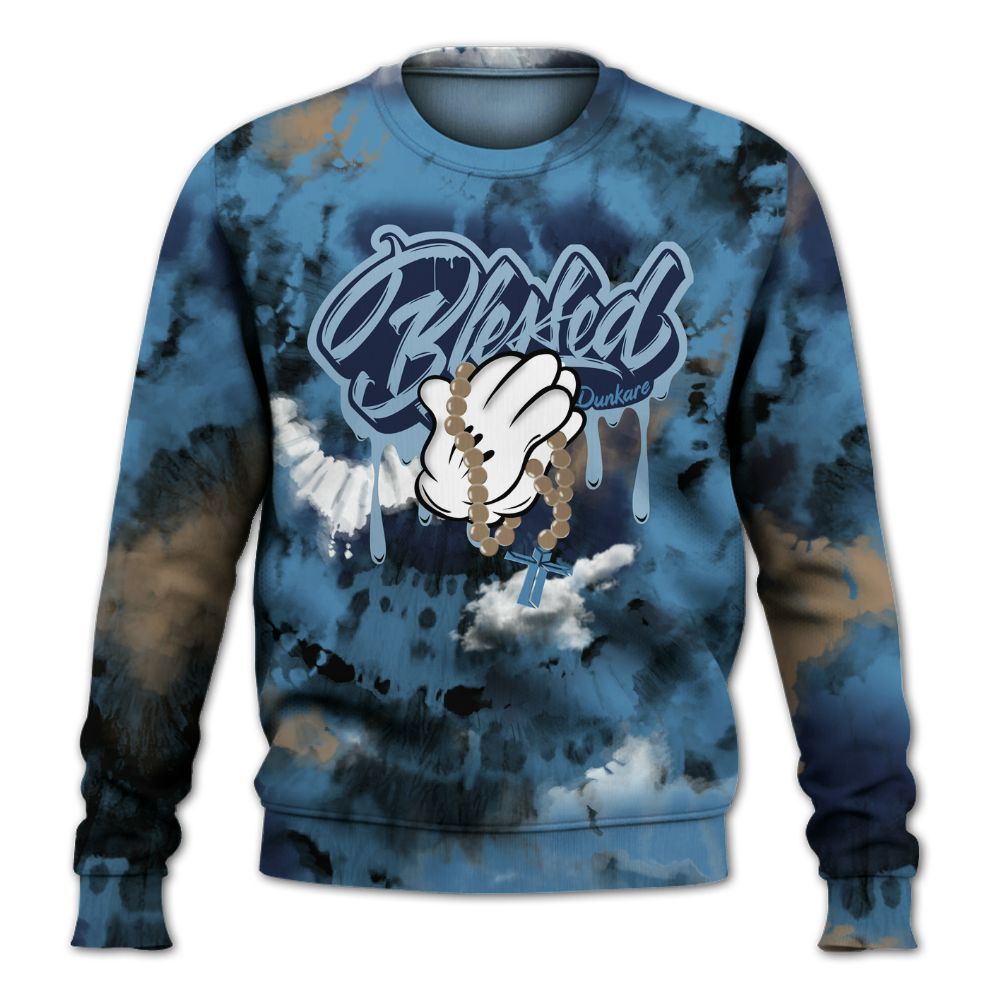 Sweatshirt To Match Air Force 1 Stash - God Blessed Tie Dye All Over Print