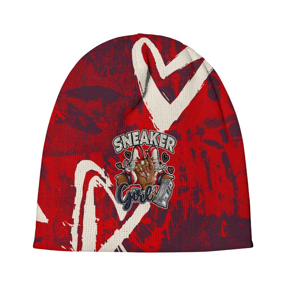 Beanie Hat To Match Low OG Howard University 1s - Sneakerz Girlz Heart Grunge Graphic