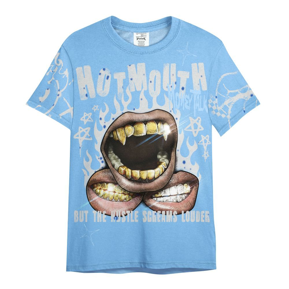 Shirt To Match University Blue 5s - Mouth Burning Street Style All Over Print
