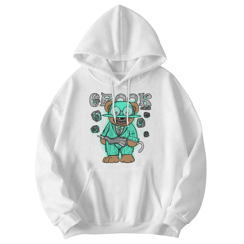 Sweatshirt To Match Black Green Glow 3s - Swindler Bear Graphic
