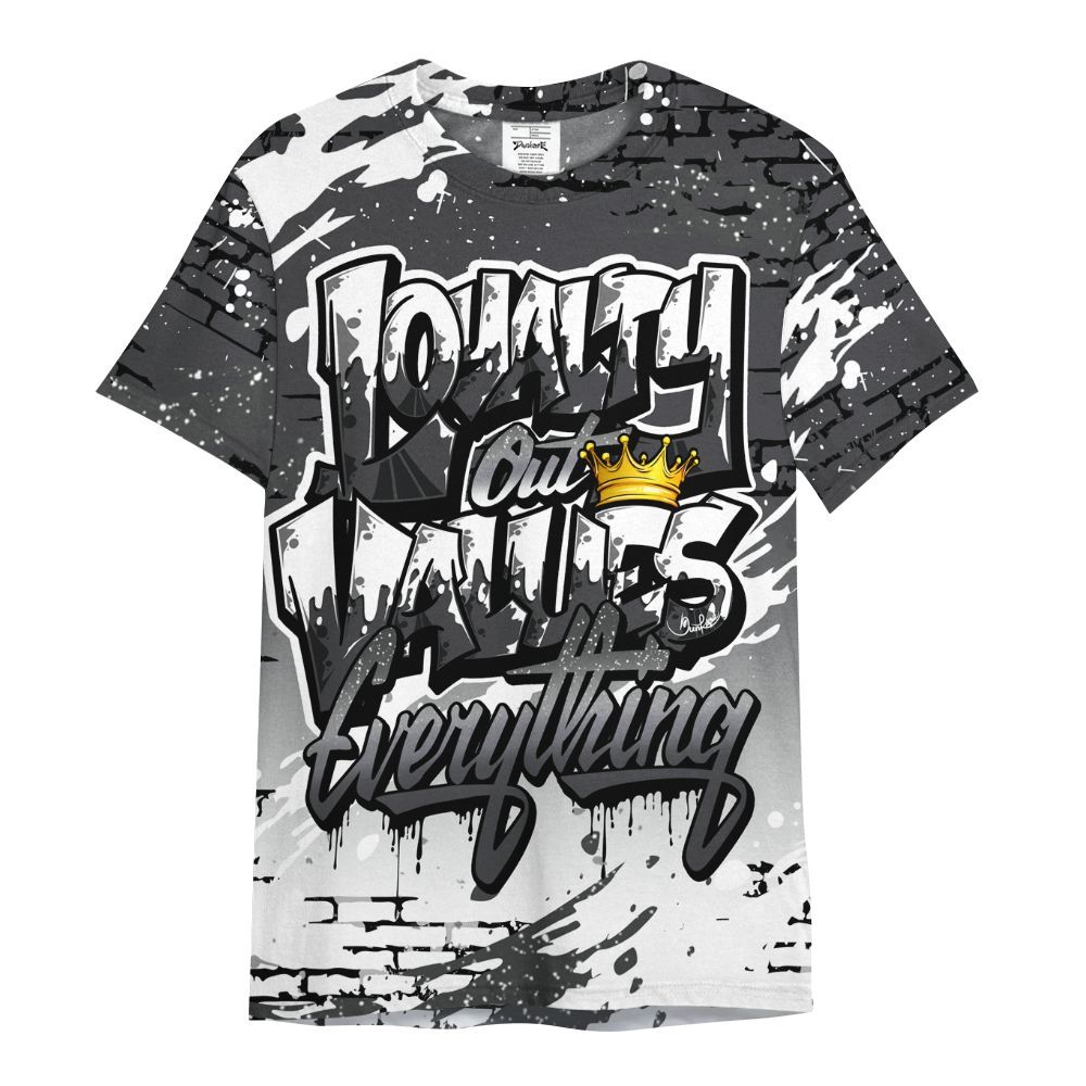 Shirt To Match Fear 4s - Values Of Loyalty Drip All Over Print