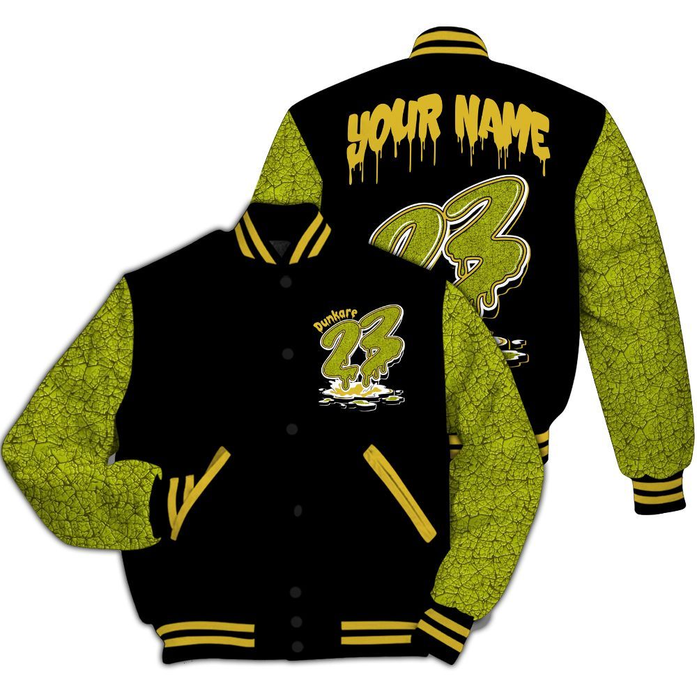 Varsity Jacket To Match Dunk Low QS Halloween Skull - Custom Name 23 Drip All Over Print