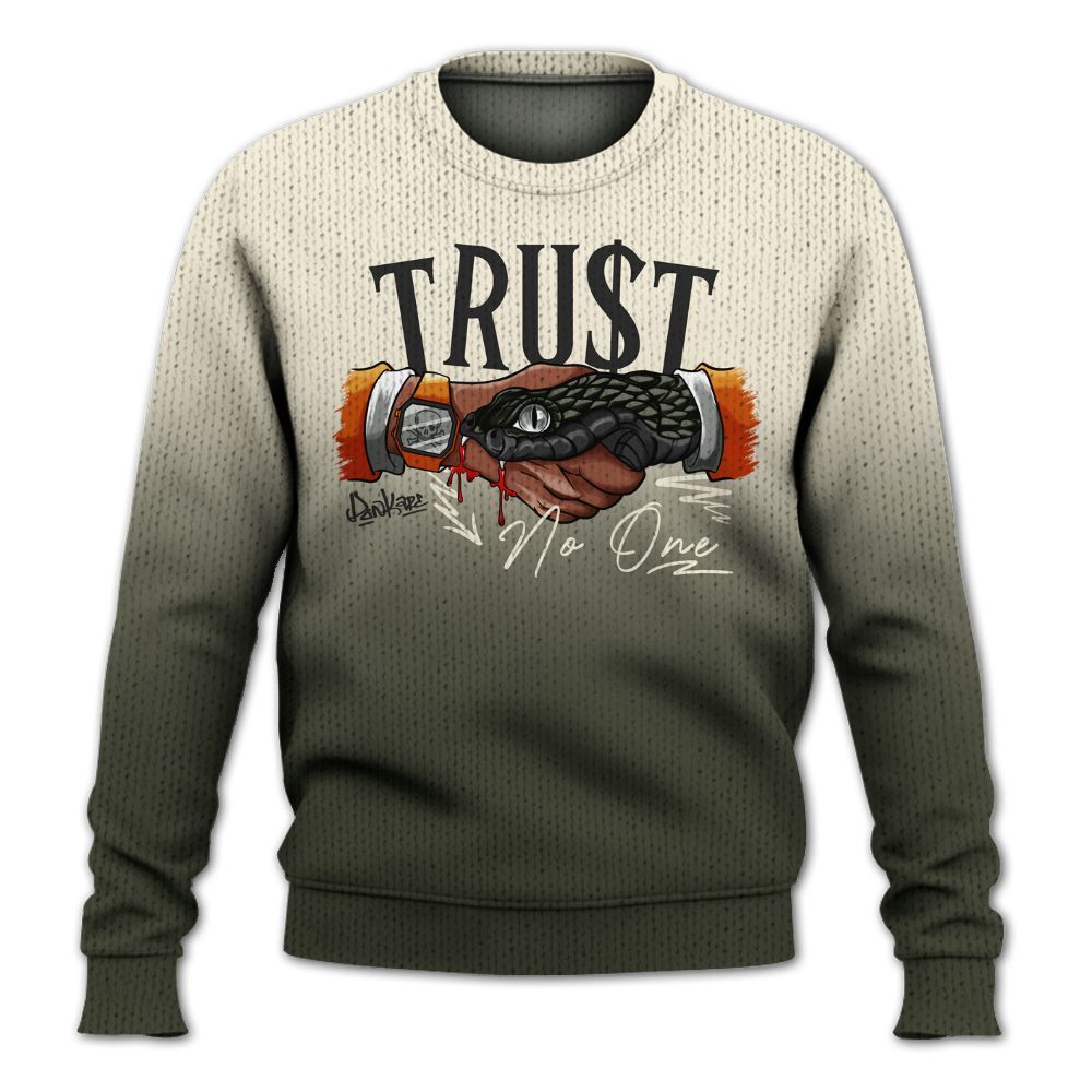 Sweater To Match Retro Undefeated 4s - Trust No One Drip Graphic