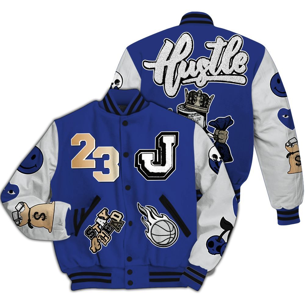 Varsity Jacket To Match JM Pro Black Concord - Hustles Money Number 23 All Over Print