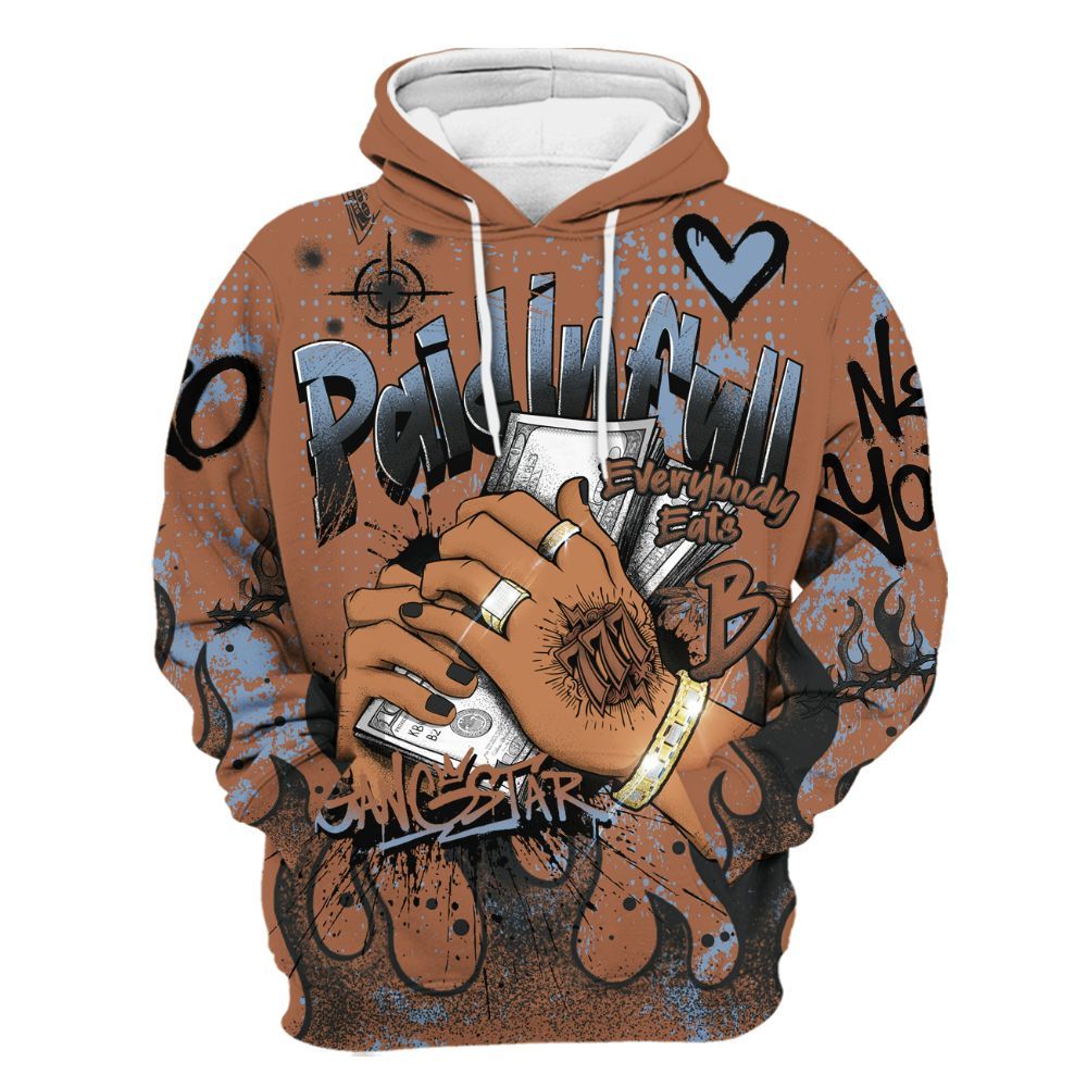 Hoodie To Match Air Foamposite Metallic Copper - Paid In Full Lucky All Over Print