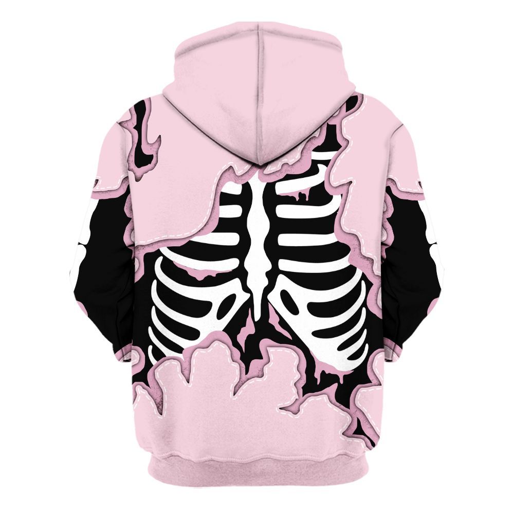 Hoodie To Match Orchid 4s - Skeleton Smiley Face All Over Print