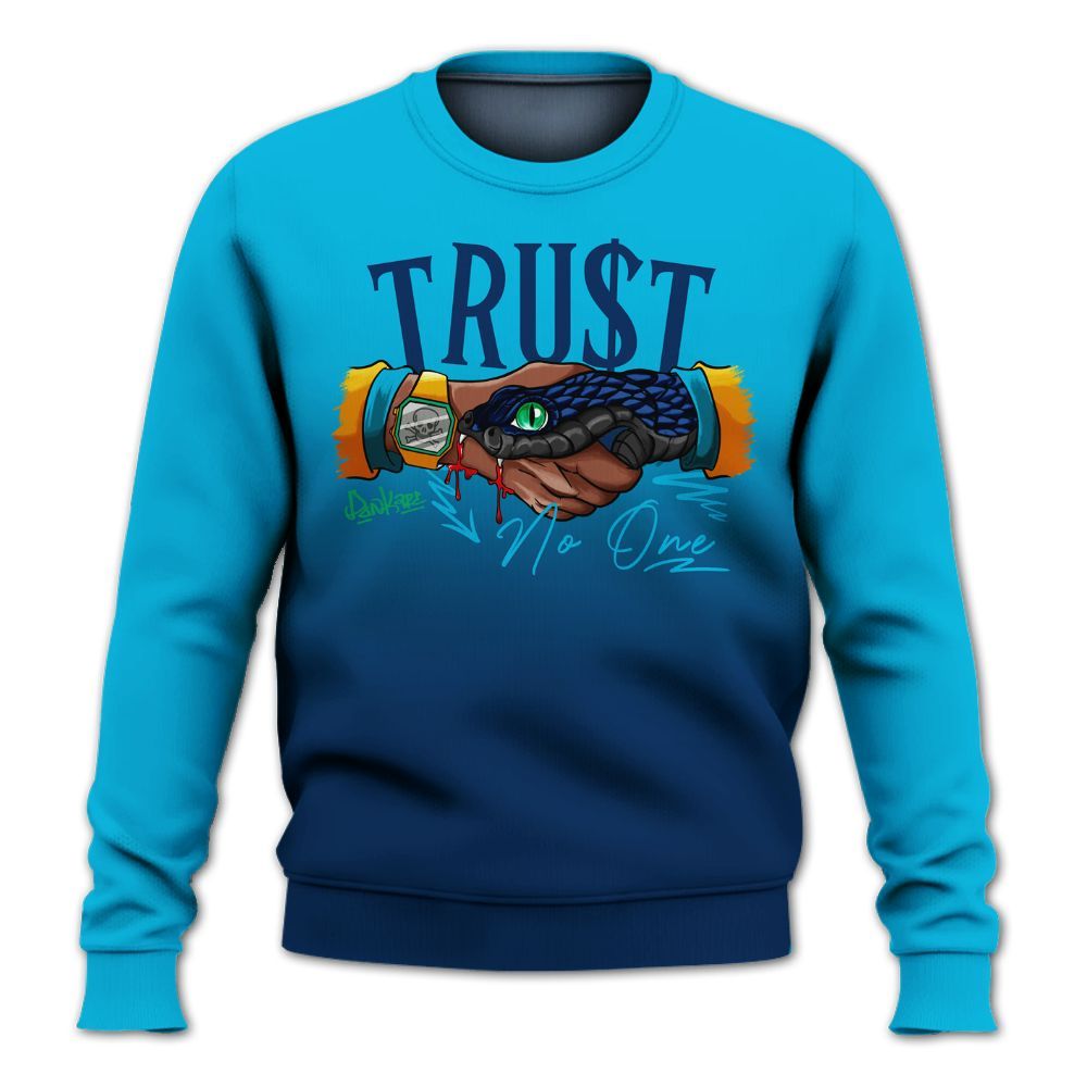 Sweatshirt To Match Dunk Low GS Electric Algae - Snake Trust No One Drip All Over Print
