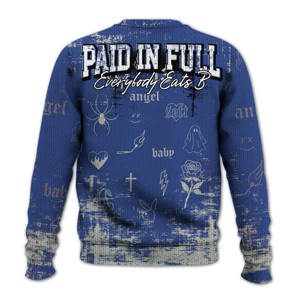 Sweater To Match Low OG Voodoo Alternate 1s - Paid In Full Money Street Graphic Graphic