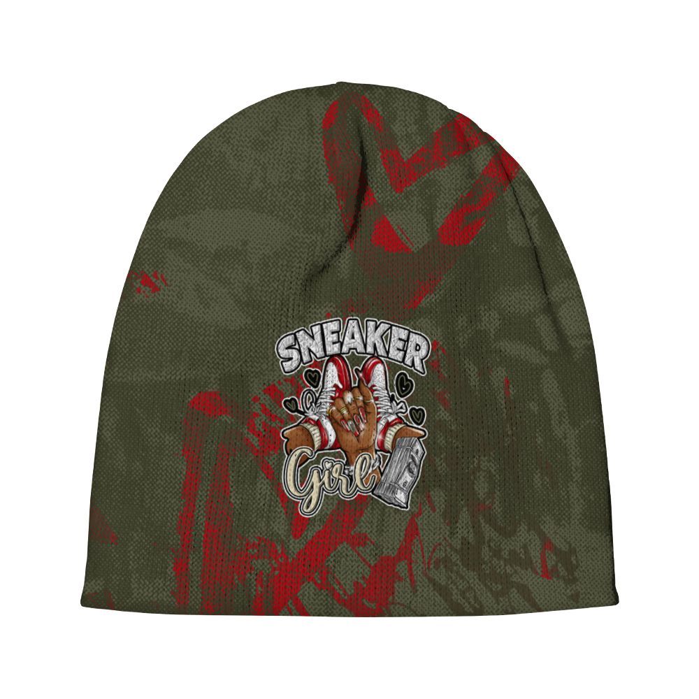 Beanie Hat To Match Travis Scott Low OG Medium Olive 1s - Sneakerz Girlz Heart Grunge Graphic