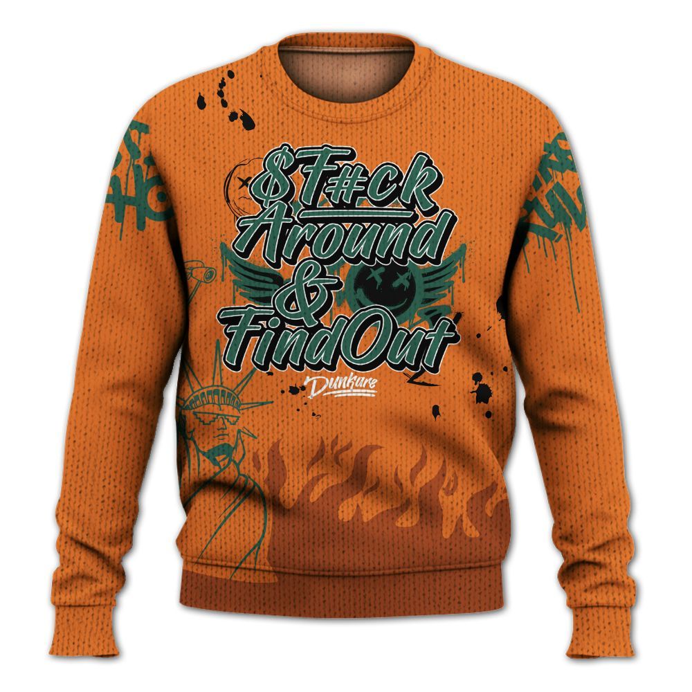 Knitted Sweater To Match Dunk Low Ceramic - Graphic Fck Around Find Out