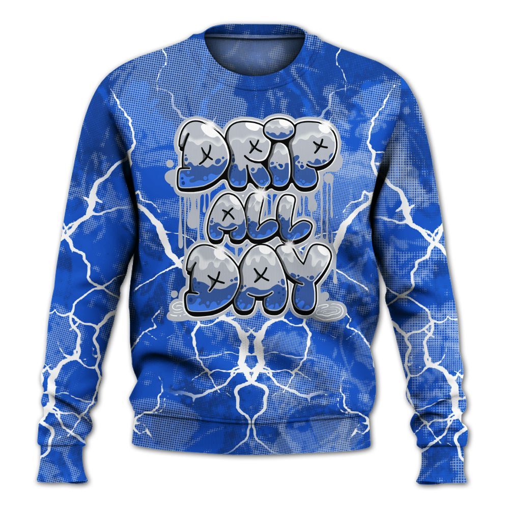Sweatshirt To Match Air Foamposite One Royal - DRIPPIN Days Graphic Halloween All Over Print