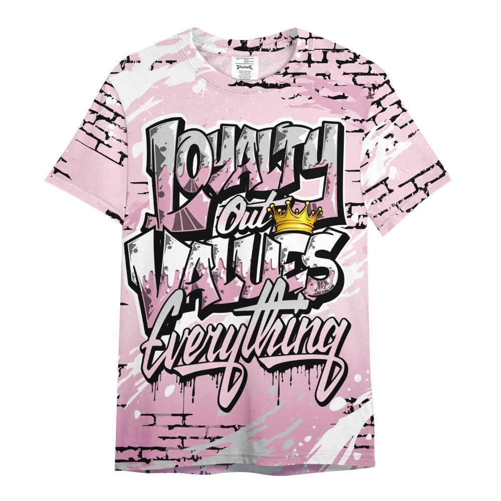 Shirt To Match Orchid 4s - Values Of Loyalty Drip All Over Print