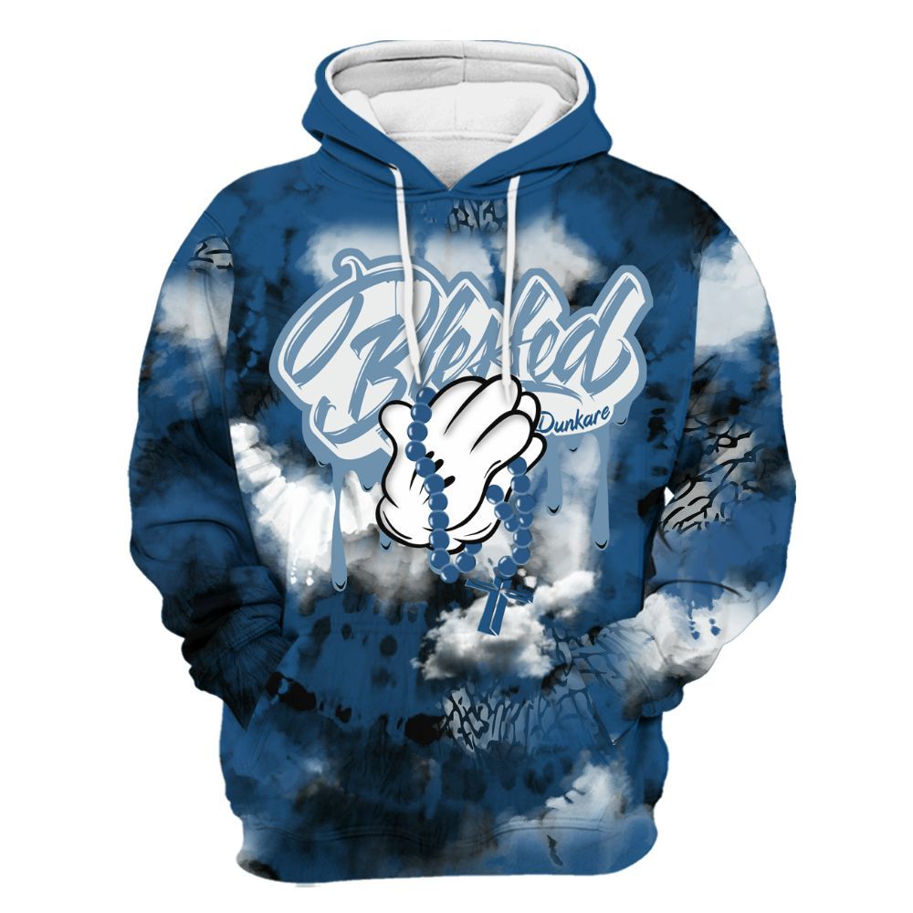 Hoodie To Match Wizards 3s - God Blessed Tie Dye All Over Print