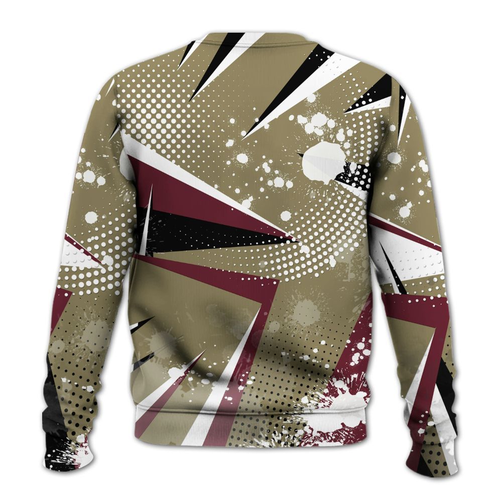 Sweatshirt To Match Black Olive 7s - Poly Trust No One Dripping All Over Print