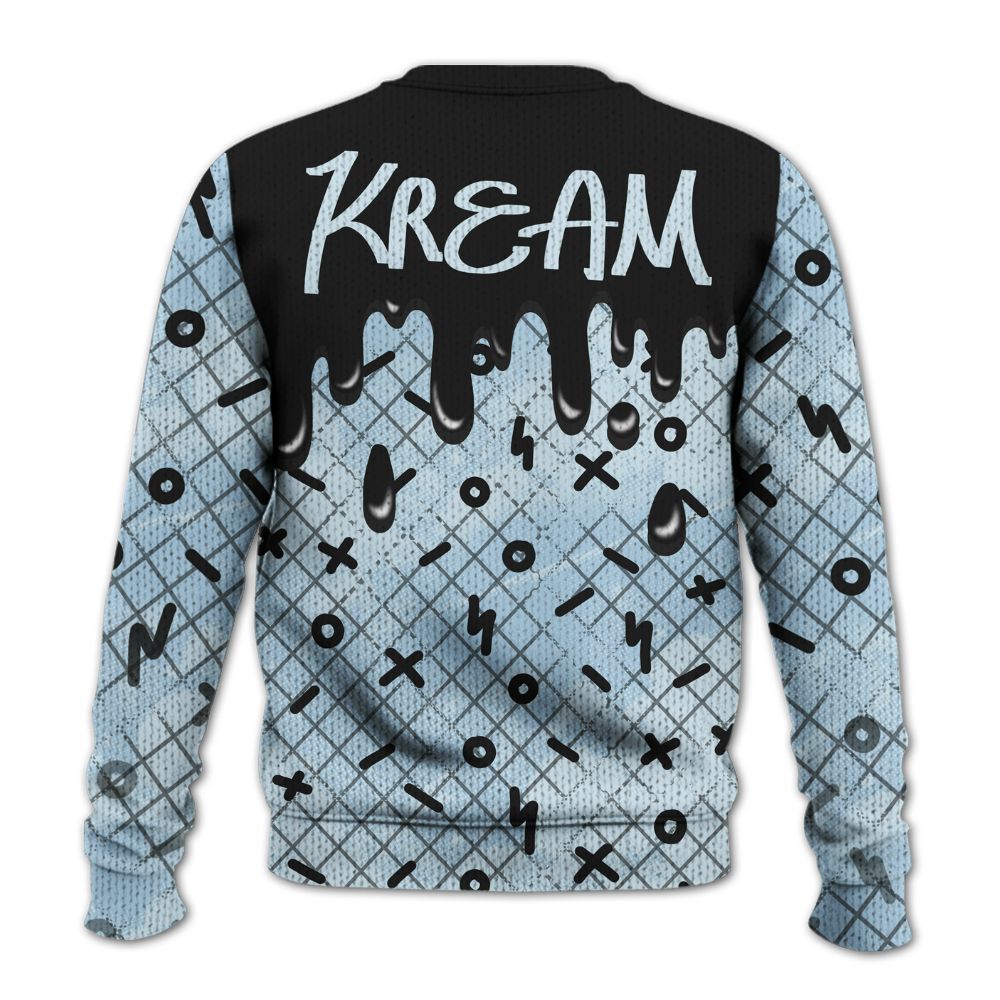 Sweater To Match Foamposite One Psychic Blue - Kream Kicks Rule Drip Graphic