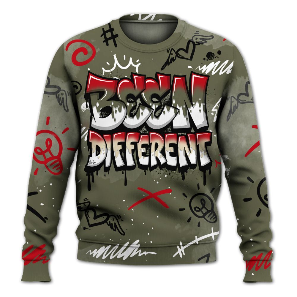 Sweatshirt To Match Low OG Medium Olive 1s - Drip Been Di2ferent All Over Print