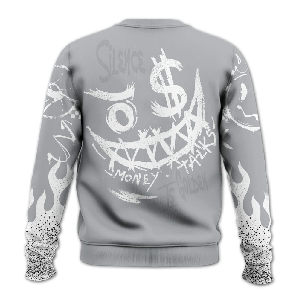 Sweatshirt To Match Low OG Wolf Grey 1s - Mouth Burning Street Style All Over Print