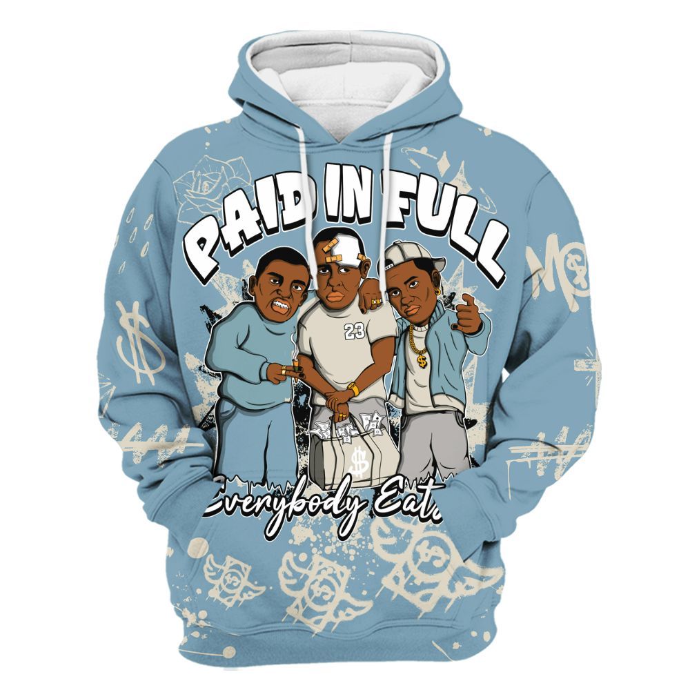 Hoodie To Match Retro SoleFly 13s - Everybody Paid In Full Crayon All Over Print
