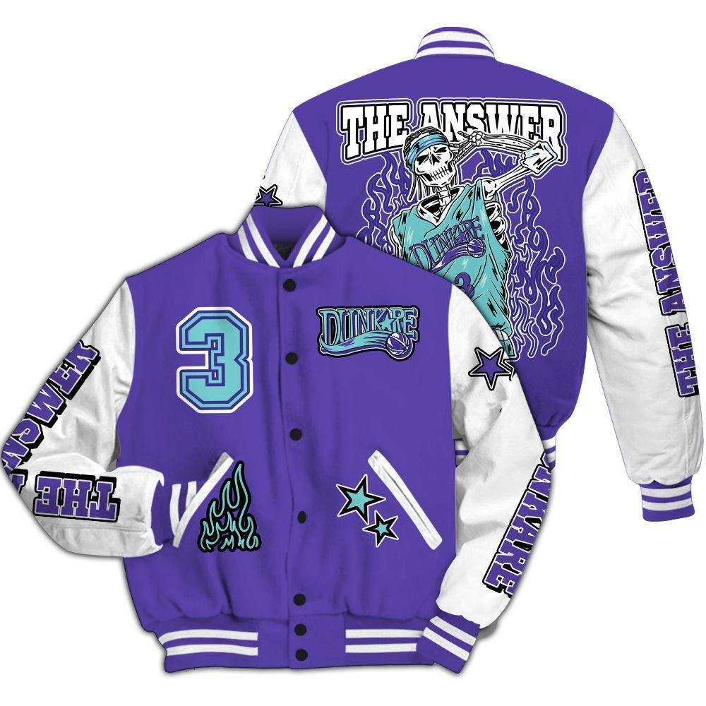 Varsity Jacket To Match Low Hornets 1s - Allen Answer Skeleton All Over Print