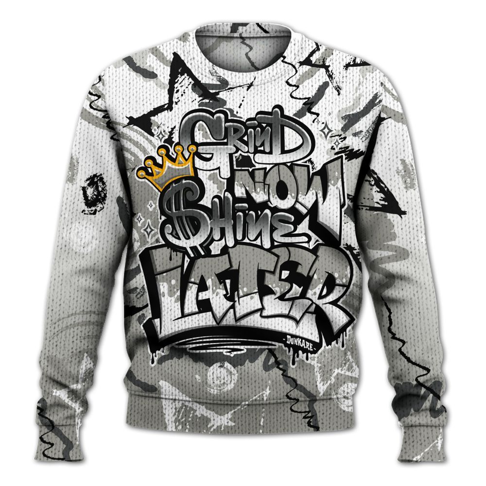 Knitted Sweater To Match High Satin Shadow 1s - Grind Shine Later Drip