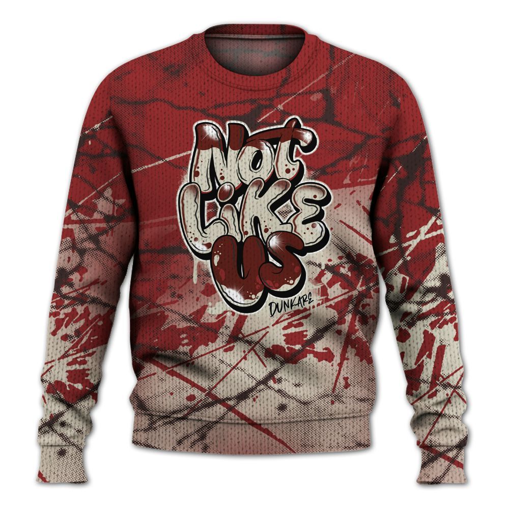 Knitted Sweater To Match High 85 Bred 1s - None Like Us Graphic