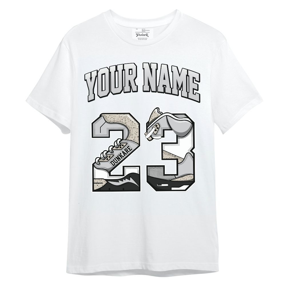 Shirt To Match Metallic Silver 2024 5s - Custom Name Number 23 5s Unisex Shirt