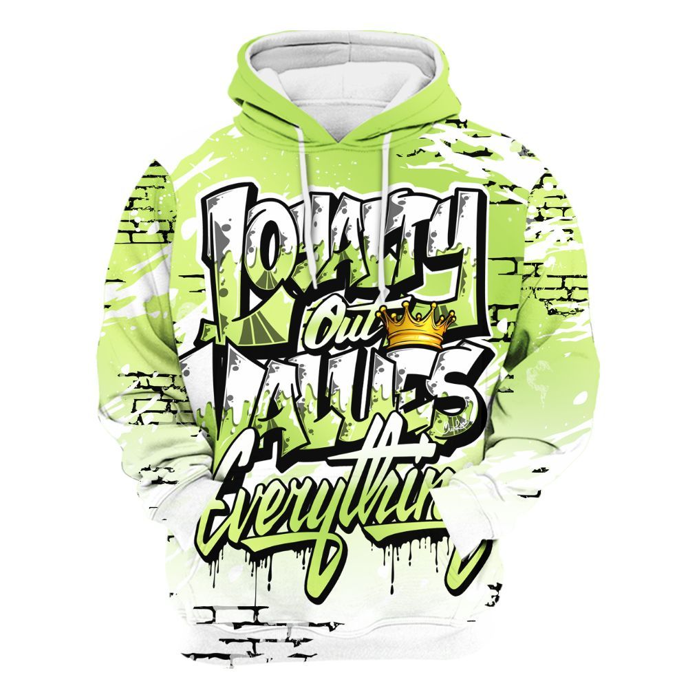 Hoodie To Match Air Max SNDR Volt - Values Of Loyalty Drip All Over Print