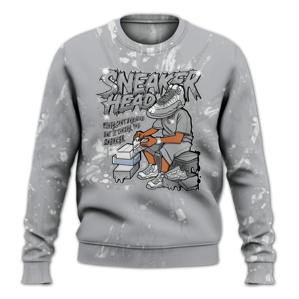 Sweatshirt To Match Low OG Wolf Grey 1s - Sneakers Headache Graphic Luxury All Over Print