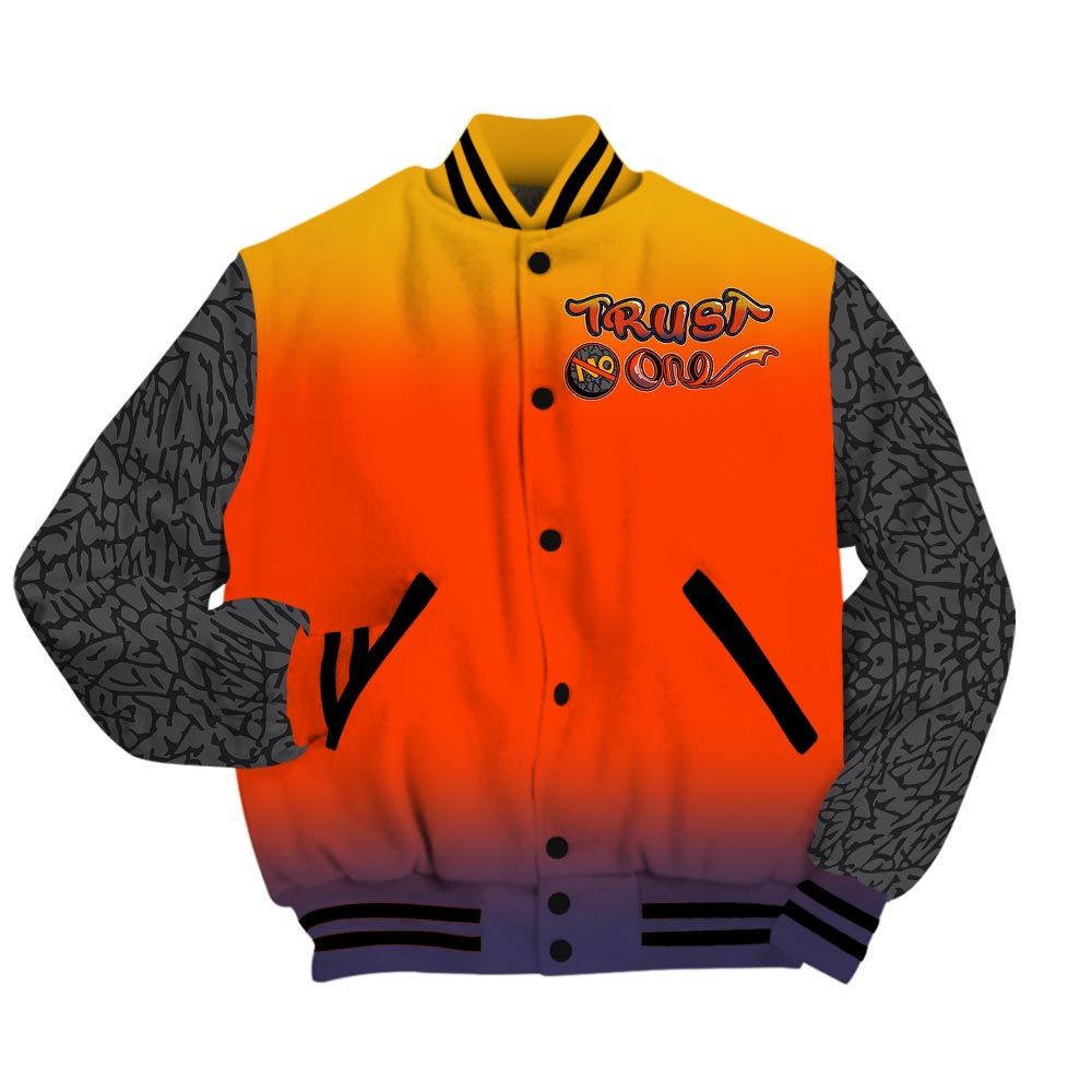 Varsity Jacket To Match J Balvin Rio 3s - Devil Trust No One Varsity Jacket Outfit 0905 LGH