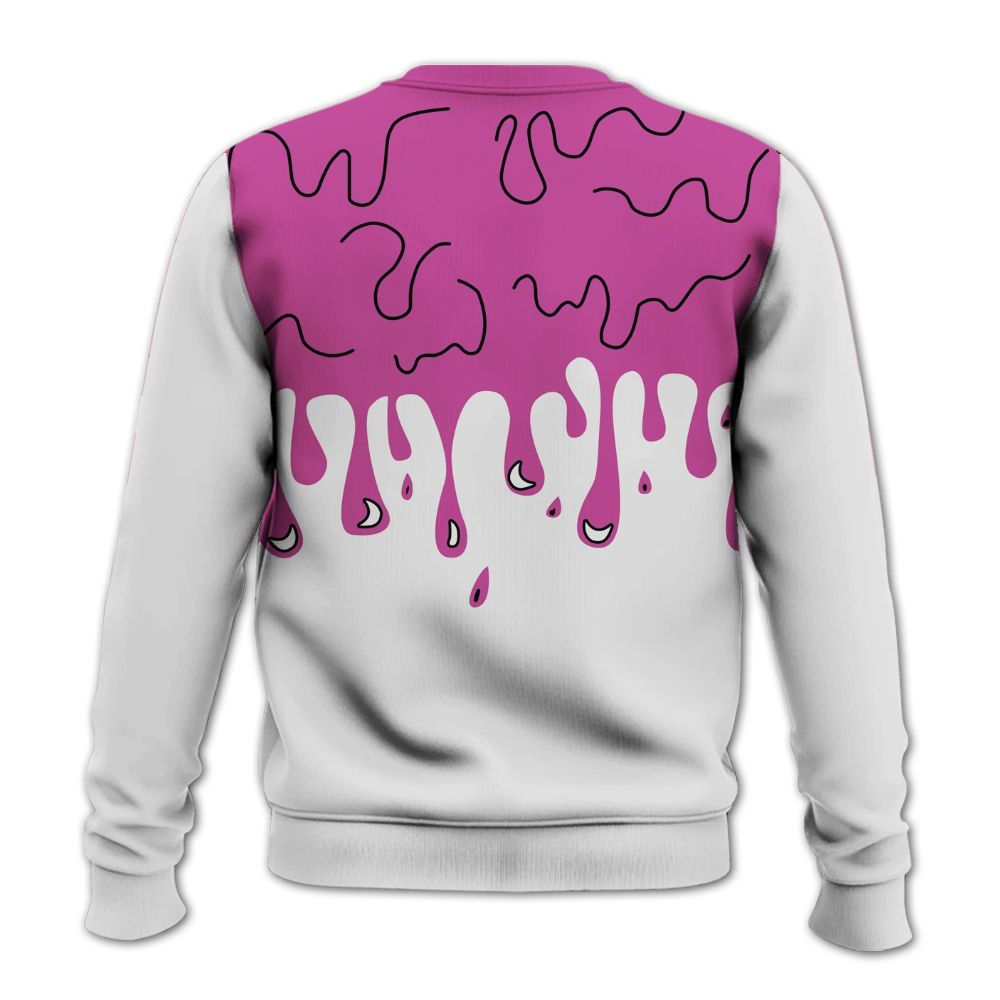 Sweatshirt To Match Dunk Low Active Fuchsia - Snake Trust No One Drip All Over Print