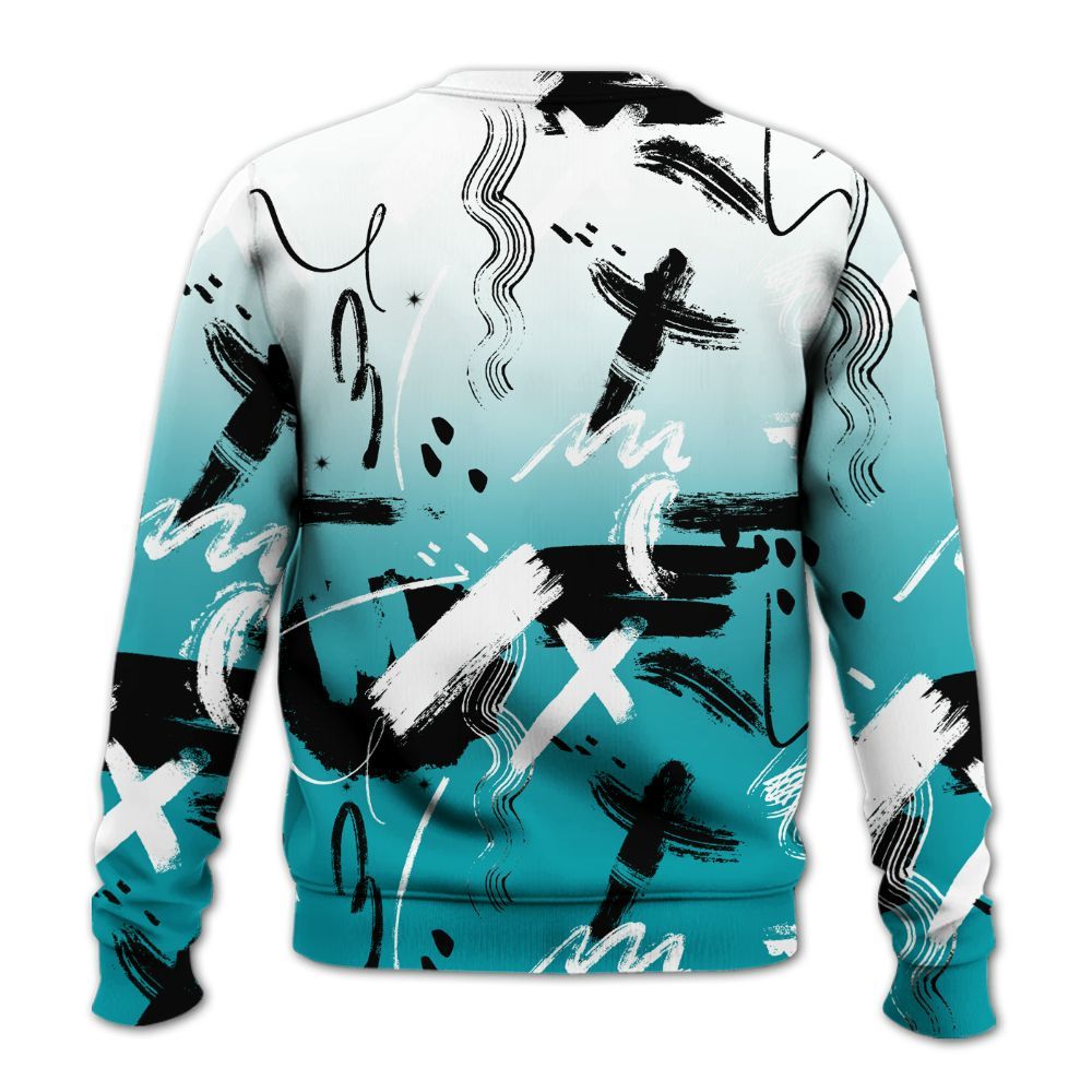 Sweatshirt To Match Air Griffey Max Aquamarine 1s - Money Hustle Grind Pray All Over Print