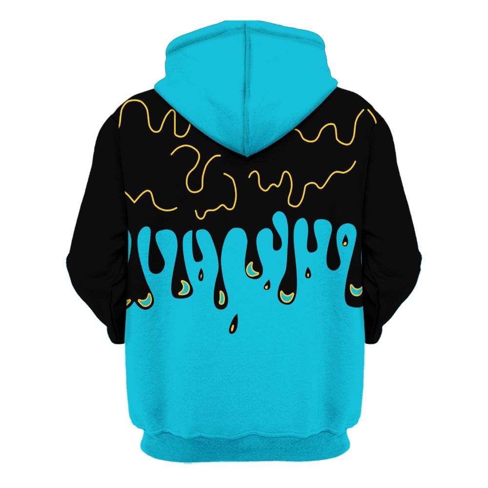 Hoodie To Match Retro Aqua 5s - Snake Trust No One Drip All Over Print