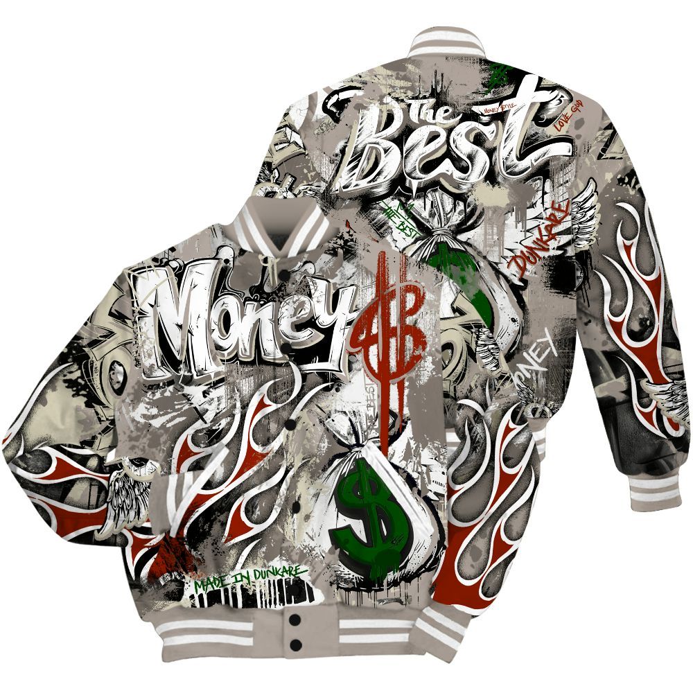 Varsity Jacket To Match El Grito 5s Shirt, The Best Money All Over Print