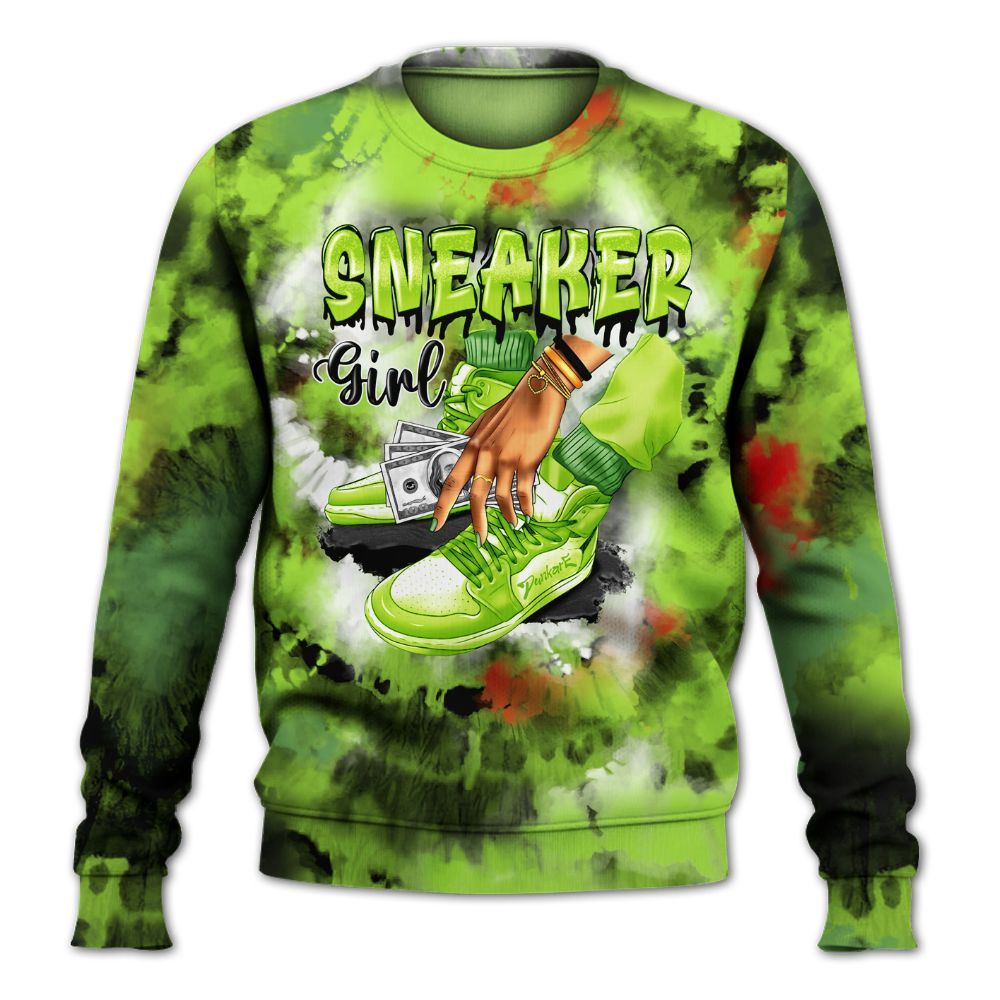 Sweatshirt To Match Kobe 6 SE Grinch - SNEAKER Girl Money Drip Tie Dye All Over Print