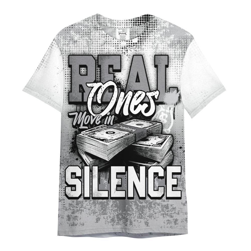Shirt To Match Retro Wolf Grey 5s - Move In Silence Money Street Retro All Over Print