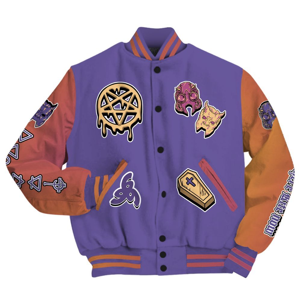 Varsity Jacket To Match Book Sunset 1s - Apocalypse Skeleton All Over Print