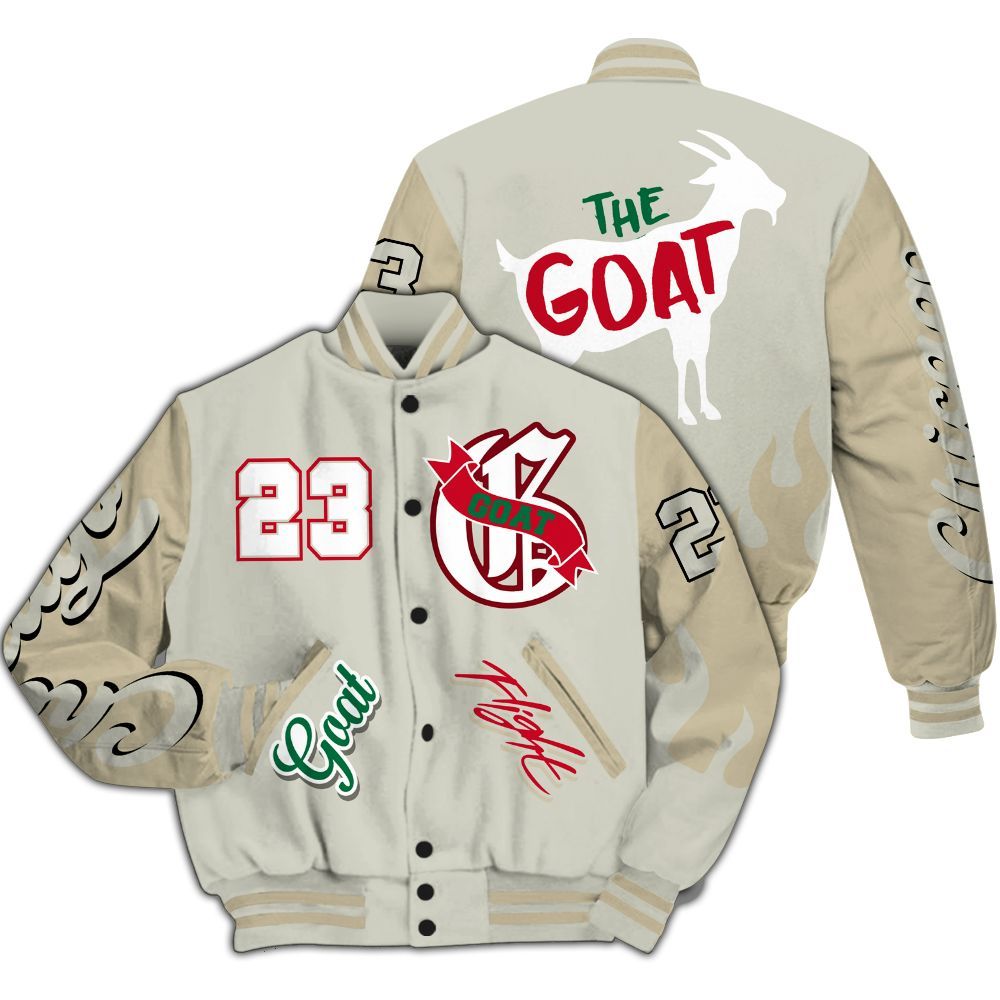 Varsity Jacket To Match El Grito 5s - The G.O.A.T Flight Streetwear All Over Print