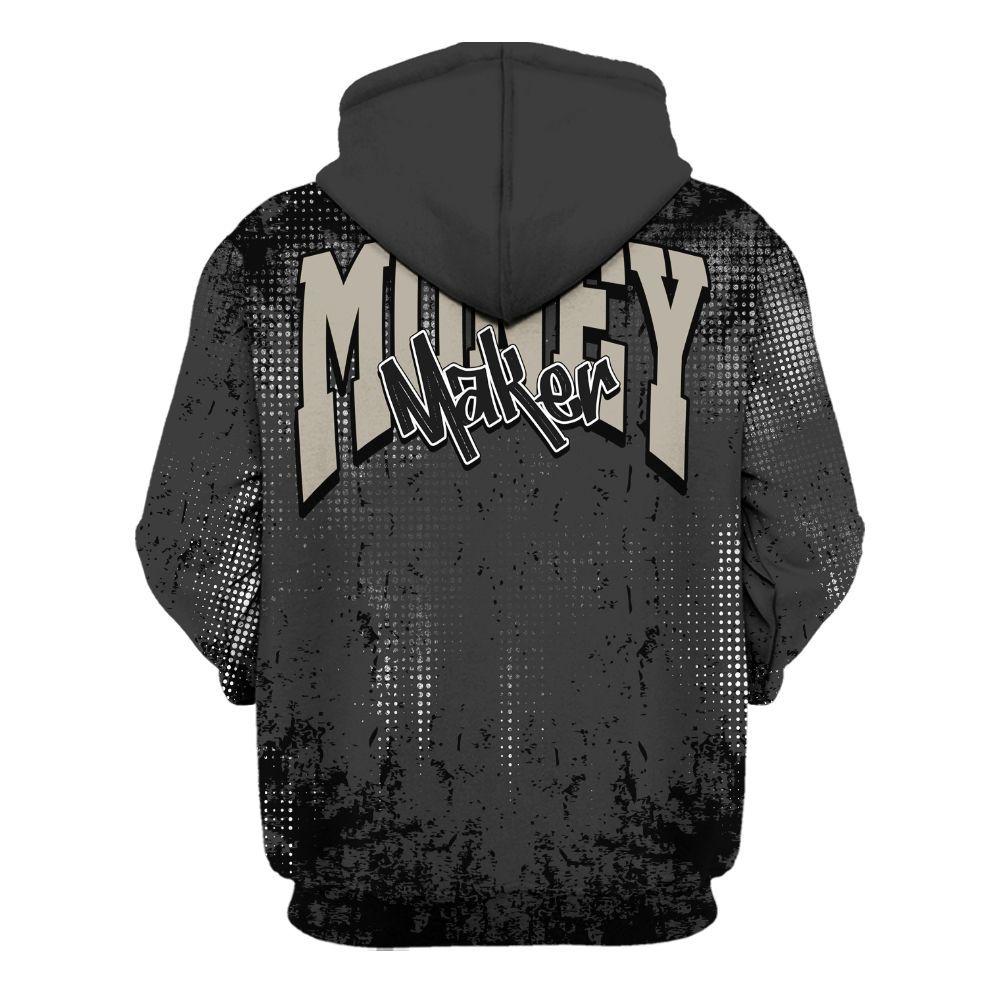 Hoodie To Match RM Light Bone 4s - Move In Silence Money Street Retro All Over Print